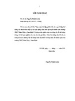 Khoá luận tốt nghiệp lựa chọn bài tập phát triển sức mạnh bột phát nâng cao thành tích đẩy tạ cho vận động viên nam đội tuyển điền kinh trường THPT giao thủy   nam định 