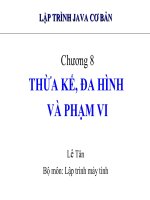 Bài giảng lập trình java cơ bản  chương 8   lê tân