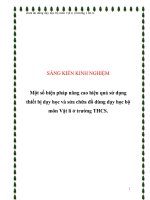 SKKN một số biện pháp nâng cao hiệu quả sử dụng thiết bị dạy học và sửa chữa đồ dùng dạy học bộ môn vật lí ở trường THCS