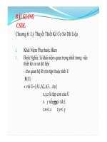 Bài giảng cơ sở dữ liệu   chương 6  lý thuyết thiết kế CSDL