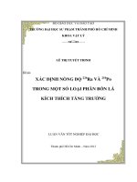 xác định nồng độ 226ra và 210po trong một số loại phân bón lá kích thích tăng trưởng 