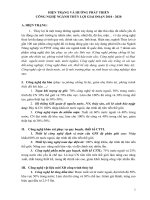 HIỆN TRẠNG và HƯỚNG PHÁT TRIỂN CÔNG NGHỆ NGÀNH THỦY lợi GIAI đoạn 2010   2020 