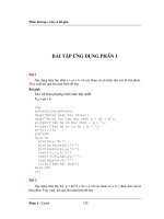 Giáo trình cơ sở matlab v5 2 1   phần 2 bài tập ứng dụng i