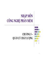 Bài giảng nhập môn công nghệ phần mềm  chương 5   GV  trương minh thái