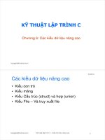 Bài giảng kỹ thuật lập trình c  chương 6   ths  trần quang hải bằng