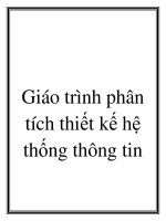 Giáo trình phân tích thiết kế hệ thống thông tin