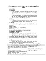 BÀI 3  CHUYỂN ĐỘNG đều  CHUYỂN ĐỘNG KHÔNG đều 