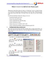 Tài liệu hướng dẫn sử dụng phần mềm mastercam x   phần i 