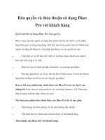 Bản quyền và thỏa thuận sử dụng bkav pro với khách hàng 