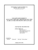 SKKN quản lí dạy thêm, học thêm để phát huy tính tự học của học sinh 