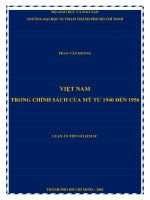 việt nam trong chính sách của mỹ từ 1940 đến 1956 