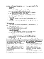 BÀI 19  các CHẤT được cấu tạo NHƯ THẾ nào 