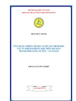 Ứng dụng thống kê địa lý để xác định khu vực ô nhiễm không khí trên địa bàn thành phố long xuyên