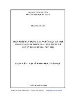 Biện pháp huy động các nguồn lực xã hội tham gia phát triển giáo dục ở các xã huyện đoan hùng   phú thọ 