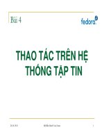 Bài giảng hệ điều hành unix linux  bài 4   đặng ngọc cường