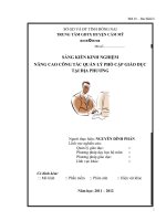 SKKN NÂNG CAO CÔNG tác QUẢN lý PHỔ cập GIÁO dục tại địa PHƯƠNG 