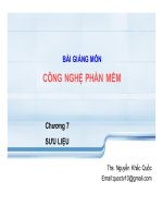 Bài giảng công nghệ phần mềm  chương 7   ths  nguyễn khắc quốc
