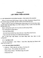 Giáo trình access và ứng dụng   chương 4