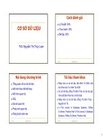 Bài giảng cơ sở dữ liệu   ths  nguyễn thị thúy loan