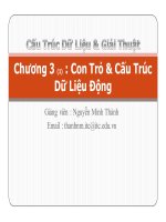 Bài giảng cấu trúc dữ liệu và giải thuật  chương 3   GV  nguyễn minh thành