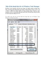 Một số thủ thuật hữu ích với windows task manager 