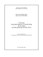 Ứng dụng công nghệ thông tin và truyền thông để xây dựng mô hình giảng dạy bộ môn vật lý 