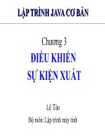 Bài giảng lập trình java cơ bản  chương 3   lê tân