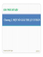 Chương 2  một số giải thuật cơ bản