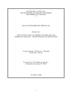 Tăng cường năng lực nghiên cứu khoa học cho viện nghiên cứu giáo dục   trường đại học sư phạm tp HCM 