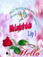 Bài giảng tiếng việt 3 tuần 17 bài luyện từ và câu   ôn về từ chỉ đặc điểm, ôn tập câu ai thế nào dấu phẩy 7 