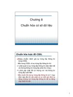 Bài giảng cơ sở dữ liệu   chương 8  chuẩn hóa cơ sở dữ liệu