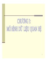 Bài giảng hệ quản trị cơ sở dữ liệu  chương 3   GV  đặng thị kim anh