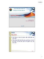 Bài giảng matlab   đh vinh