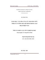 Giáo dục văn hoá ứng xử cho sinh viên theo tư tưởng hồ chí minh trong giai đoạn hiện nay 