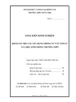 skkn khảo sát nhu cầu xây dựng phòng tư vấn tâm lý của học sinh trong trường THPT 