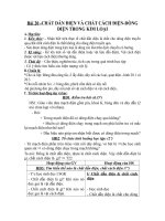 Bài 20  CHẤT dẫn điện và CHẤT CÁCH điện DÒNG điện TRONG KIM LOẠI