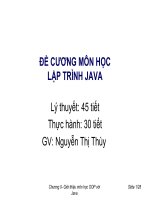 Đề cương môn học lập trình java