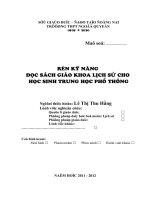 skkn rèn kỹ năng đọc sách giáo khoa lịch sử cho học sinh trung học phổ thông 