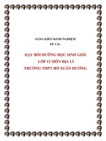 SKKN  dạy bồi dưỡng học sinh giỏi lớp 12 môn địa lý trường THPT hồ xuân hương 
