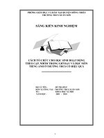 SKKN  tổ chức HS hđ theo cặp, nhóm trong giờ học môn TA ở THCS