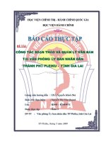 CÔNG tác SOẠN THẢO và QUẢN lý văn bản tại văn PHÒNG ủy BAN NHÂN dân THÀNH PHỐ PLEIKU   TỈNH GIA LA