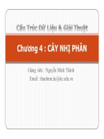 Bài giảng cấu trúc dữ liệu và giải thuật  chương 4   GV  nguyễn minh thành
