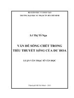 vấn đề sống chết trong tiểu thuyết sống của dư hoa 