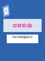 CƠ sở dữ LIỆU