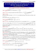 Đề thi mẫu THPT quốc gia môn toán năm 2016
