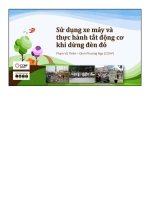 Khảo sát về hành vi tắt động cơ xe máy…