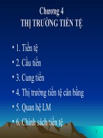 Chương 4 THỊ TRƯỜNG TIỀN tệ 