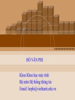 Bài giảng cơ sở dữ liệu web và XML  chương 1   GV  hồ văn phi