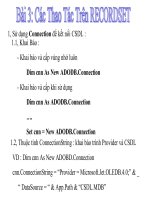 Bài giảng lập trình trực quan   bài 3  các thao tác trên recordset 