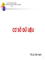 GIÁO TRÌNH TIN học cơ sở dữ LIỆU